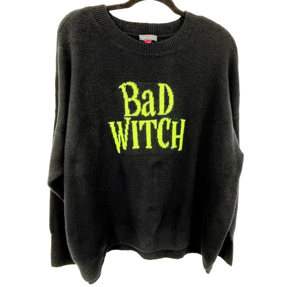 Halloween Bad Witch Sweater Vince Camuto Women's L Witchy Metallic Cozy Soft - Picture 1 of 7